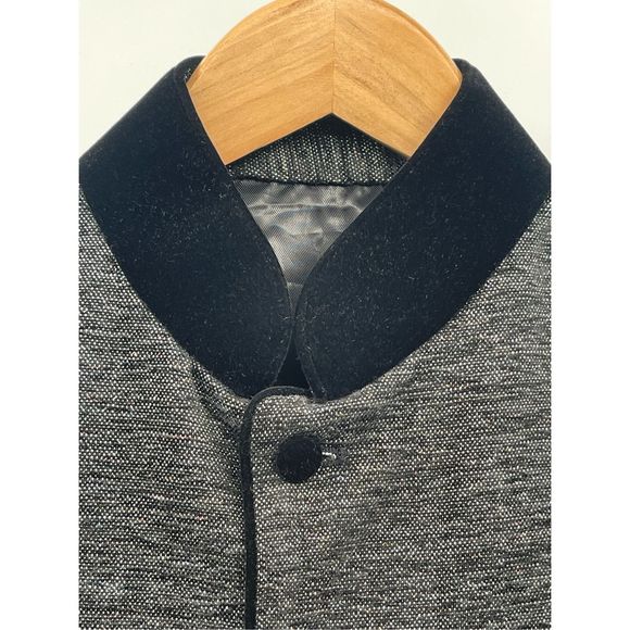 Denis Parker Waistcoat Vest Men 38 Black Gray Suit Vest Formal Silk Velvet - Picture 8 of 11